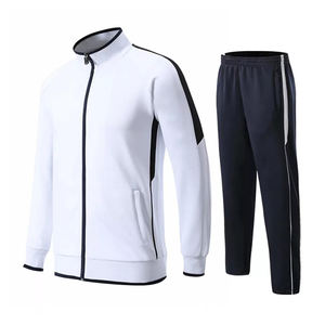 Fabricante de ropa con cremallera completa para hombre, ropa deportiva absorbente de sudor para gimnasio, ropa de entrenamiento y jogging con cuello levantado transpirable personalizada para hombre - Product Image 5