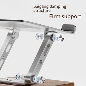 Support de tablette universel portable pliable et pivotant à 360° avec <span class=keywords><strong>base</strong></span> en bois pour bureau et table - Product Image 4