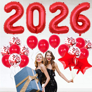 2026 32 Inch Party Number Foil <b>Balloon</b> Letter Commemorative Letter Banner Set Retail Packaging Card Foil <b>Balloon</b> - Product Image 2