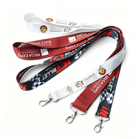 Cordon de cou promotionnel anime en polyester, personnalisable par impression par sublimation, avec porte-clés de téléphone dessin animé, accessoires, meilleures ventes