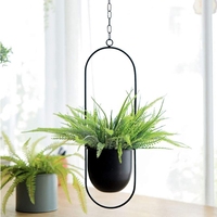 Jardinière murale suspendue en métal de style mid-century pour la maison ou le jardin, pot de fleurs, porte-plantes