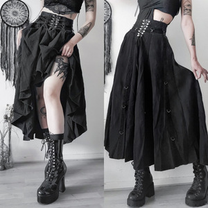 Goth Streetwear Gothic Skirt Women Harajuku <strong>Emo</strong> Alternative Grunge High Waist Bandage A-line Skirts Y2k E-girl Indie <strong>Clothes</strong> - Product Image 2