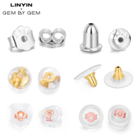 Vente en gros de bouchons et de bouchons d'oreilles en argent sterling 925 composants de boucles d'oreilles accessoires de bijoux