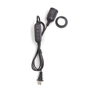 Enchufe de cable del Himalaya <span class=keywords><strong>E27</strong></span> E14 portalámparas interruptor de atenuación cable negro Cable de EE. UU. atenuador de inserción plana de 2 pines personalizar cable de alimentación y enchufe - Product Image 3