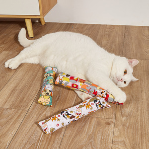 2025 personnalisé doux interactif cataire molaire morsure en peluche bâton <span class=keywords><strong>chat</strong></span> jouets oreiller <span class=keywords><strong>coussin</strong></span> pour chiens et chats - Product Image 4