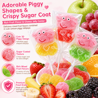Bonbons gélifiés doux et sucrés aromatisés aux fruits en forme de cochon de style dessin animé pour enfants. Vente en gros de bonbons pour enfants