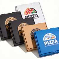 Boîtes à pizza en carton ondulé personnalisées en pouces, fabriquées avec des matériaux recyclés pour les aliments et les friandises pour animaux de compagnie