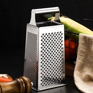 Professional Box Grater Stainless Steel 4-Sided <strong>Hand</strong> Vegetable <strong>Slicer</strong> Cheese With <strong>Handle</strong> - Product Image 6