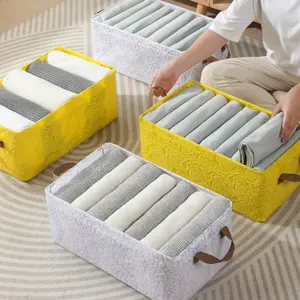 Khung thép lưu trữ hộp có thể gập lại hộ gia đình hàng hóa tủ quần áo ngăn kéo loại chống bụi sắp xếp lưu trữ hộp