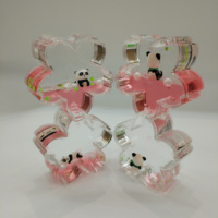 Acryl-Sakura-Kirschblüten-Flüssigkeits-Bewegungs-Bubbler-Timer mit Panda-Desktop-Dekor, individuelles Souvenir, Flüssigkeits-Sanduhr-Geschenk, Kunsthandwerk