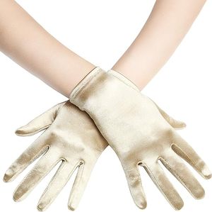 Guantes Cortos de Satén para Ópera, Guantes de Poliéster para Novia, Bodas, Fiestas de Té, Banquetes, Accesorios de los Años 20 para Halloween - Product Image 5