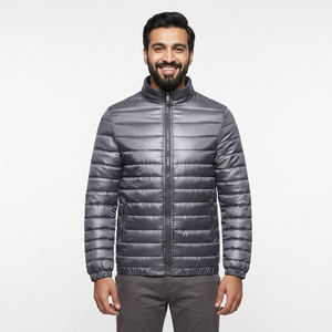 <b>Men's</b> High Quality Stand Collar Winter Puffer <b>Jacket</b> Hot-Selling Canvas <b>Jackets</b> for Outdoor Regular Lightweight <b>Warm</b> Clothing - Product Image 1
