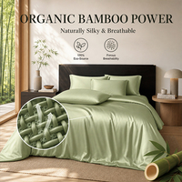Ensemble de housse de couette en fibre de bambou 100% bambou, taille King, anti-humidité, doux et soyeux, hypoallergénique