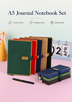 Ensemble cadeau de carnet de notes moderne en papier A5 avec logo personnalisé imprimé en sérigraphie pour les réunions d'affaires et l'utilisation promotionnelle au bureau