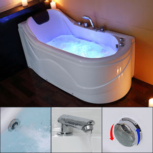 Bañeras de Diseño Clásico RELAX en Oferta, Bañera de Esquina Acrílica Blanca, SPA, Bañera Sexual con Grifo y Almohada - Product Image 5