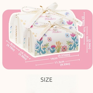 Boîte de bonbons de mariage avec nœud en perles de style coréen-Emballage de <span class=keywords><strong>chocolat</strong></span> de luxe bleu vert pour cadeaux de fête, décoration de table pour cadeaux d'anniversaire - Product Image 2