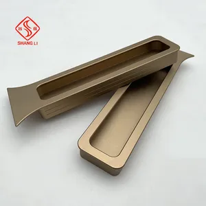 Luxury Home Aluminum Bedroom Wardrobe Dresser Drawer Closet Decorative Handles Cupboard Aluminum minimalist embedded handle