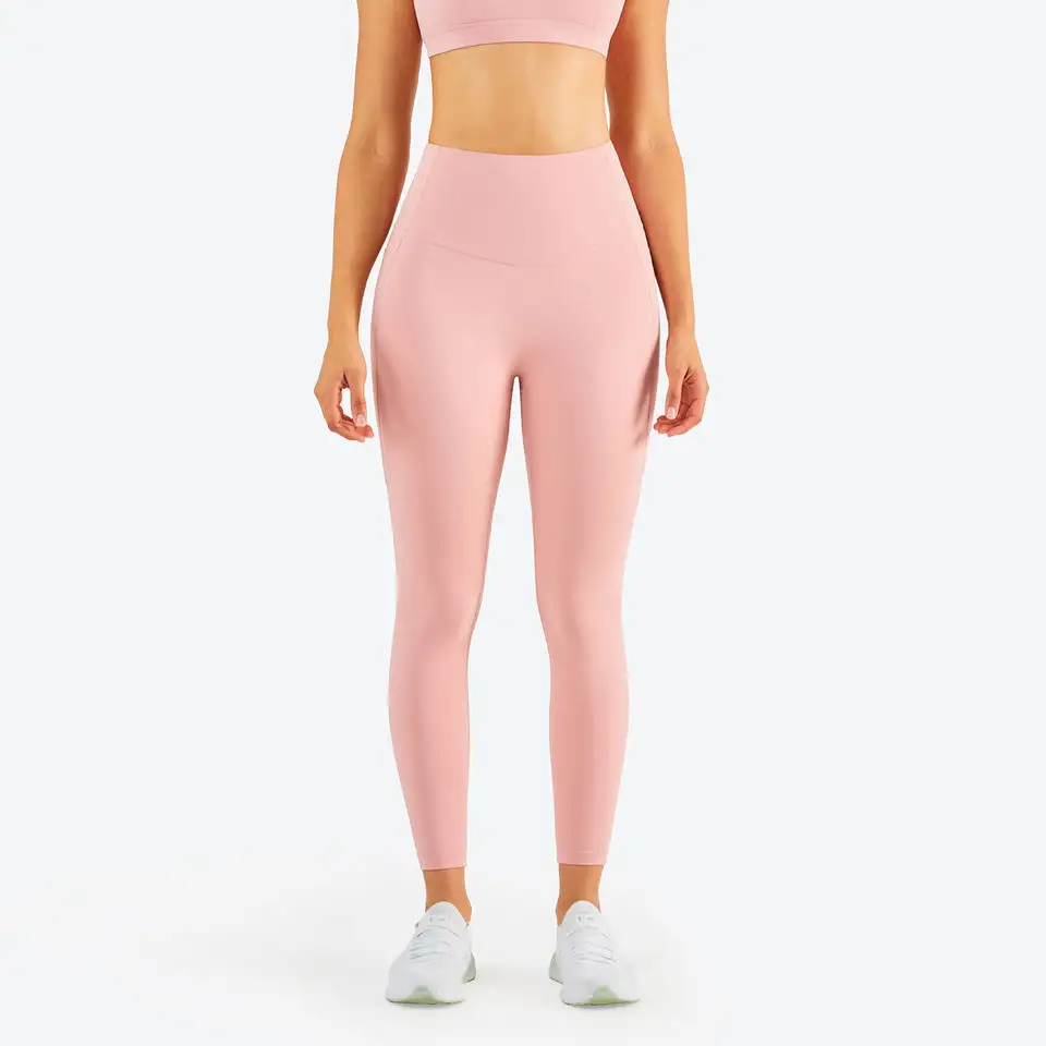 Custom Butt Lift V Shape Yoga Leggings With Side Pockets Women 4 Way Stretch Sports Gym Pant