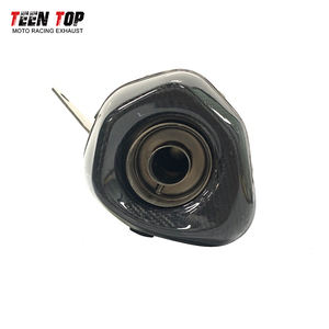 Tuyau d'échappement à enfiler 52mm en gros avec bouclier thermique pour <span class=keywords><strong>Kawasaki</strong></span> <span class=keywords><strong>Moto</strong></span> ZX4RR manchon en acier inoxydable capuchon d'extrémité en fibre de carbone <span class=keywords><strong>2023</strong></span> + - Product Image 6