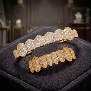 Grillz dentaires décoratifs KIVORA en laiton, style Hip Hop, les plus vendus, pour événements de mode, fêtes et spectacles sur scène - Product Image 3