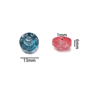 Colorful Translucent Glass Spacer <b>Beads</b> Round <b>Crystal</b> Lampwork For <b>Bracelet</b> Making AC4083 - Product Image 2