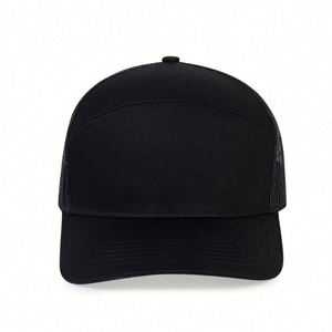 หมวกแก๊ปทรงทรัคเกอร์แบบ snapback 7 แผง ปักโลโก้ได้ ปีกแบน ตาข่าย ระบายอากาศ แฟชั่น unisex สำหรับฤดูร้อน - Product Image 3