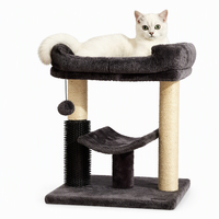 Arbre à chat multifonctionnel en sisal, tour à gratter, grande plateforme, lit pour chat d'intérieur