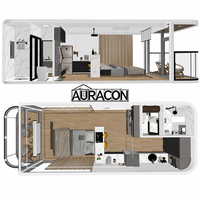Maison Capsule Spatiale Moderne Préfabriquée Mobile de Luxe pour Glamping, Hôtel, Cabane, Maisonnette Isolée et Étanche – Fabricant