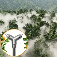 Conector de pulverización de latón de 9.52mm tipo Y de doble boquilla, de alta presión, de conexión rápida, niquelado, para riego de jardín
