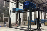 Système de stationnement intelligent à trois niveaux hydraulique robuste à quatre poteaux, élévateur de stationnement automatique pour trois voitures, modèle OEM TFPP