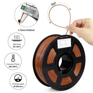 OEM/ODM <span class=keywords><strong>ISANMATE</strong></span> Filament ASA durable et prêt pour l'extérieur Bobine brune 1kg résistante aux UV pour imprimantes 3D - Product Image 2