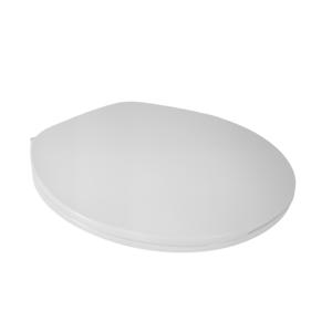 Asiento de Inodoro Redondo de Plástico de Diseño Moderno con Frente Cerrado, Bisagras Ajustables Resistentes para Asientos de Inodoro de 17 Pulgadas - Product Image 1