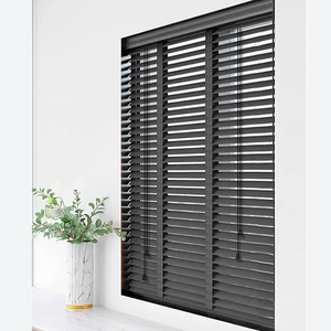 Persianas Venecianas <span class=keywords><strong>de</strong></span> Madera Natural con Cordón, en Blanco, Negro, Marrón y Gris, Hechas a Medida para Interiores, Estilo Plantation - Product Image 2