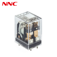Relais de contrôle industriel NNC anti-poussière série NNC68AF/AS/AUL/AFL, alimentation AC/DC 12A, contacts en alliage d'argent, couvercle transparent