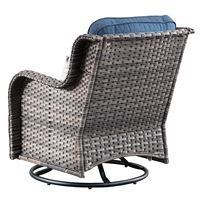 Vente en gros de chaises pivotantes pour l'extérieur en rotin et en osier pour salle à manger et jardin ensemble table et chaises de luxe pour meubles de jardin