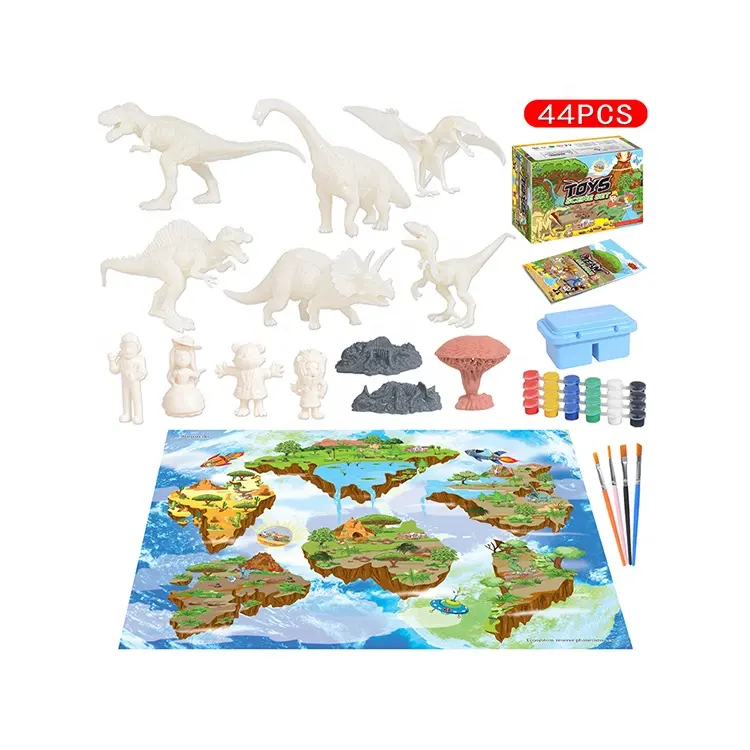دهان داي والرسم الديناصورات فارغة نموذج حصير اللعب مجموعة ألعاب تعليمية للأطفال