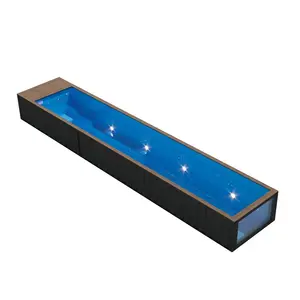 حمام سباحة خارجي مخصص 20 قدمًا و 40 قدمًا من الألياف الزجاجية في حاوية سباحة مع ترشيح دائري
