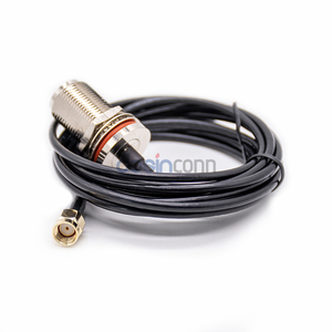 สายต่อขยาย RF แบบกันน้ำ หัวต่อ N ตัวเมียแบบ Bulkhead ไปยัง <span class=keywords><strong>RP</strong></span> SMA ตัวผู้ สาย RG174 สำหรับเสาอากาศและระบบดาวเทียม - Product Image 4