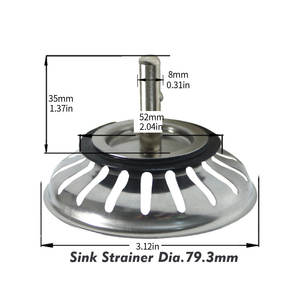 WaiiHO 003 Set di 2 Colanders e Scolapasta in Acciaio Inossidabile per Cucina - Product Image 1