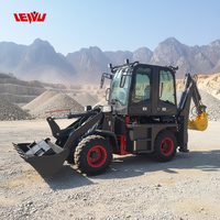 Ekskavator Mini Towable Laris Manis Bersertifikasi CE EPA, Loader Backhoe Mini Besar, Retroexcavadora, Traktor Pertanian 4x4, Loader Backhoe Kecil