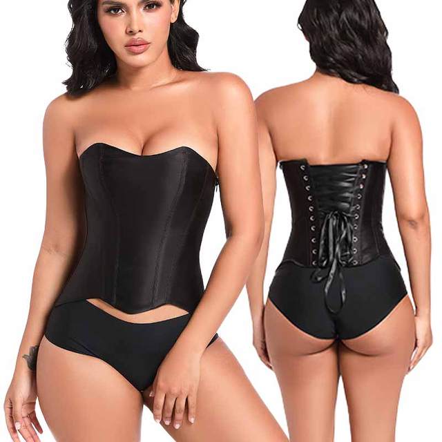 New Daily Bustier Strapless Woman Haut Corset Stylish Overbust Corset Bodyshaper Top Pretty Corset Tops for Women Sexy Outfit