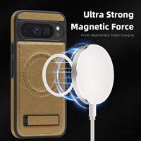 Étui de luxe magnétique en cuir PU pour Google Pixel 10 Pro XL 9 Pro 10A 9A 8 – Coque arrière ultra-fine avec béquille de protection