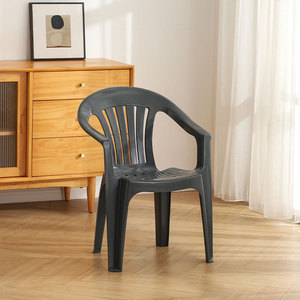 Sedia da Spiaggia Moderna con Braccioli in Plastica Rinforzata, Sgabello Semplice per Concerti, Uso <span class=keywords><strong>Esterno</strong></span>, Ristorazione e Spiaggia - Product Image 5