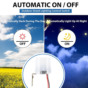 Interrupteur photoélectrique inductif automatique de commande d'éclairage CNRIYA 10A pour lampadaire, tension 105-305V, indice de protection IP54/IP44 - Product Image 4