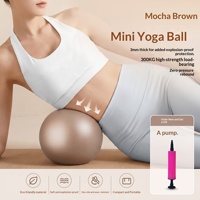Ballon d'équilibre léger en PVC OEM de 25 cm de diamètre avec paillettes pour gymnastique rythmique, Pilates et yoga, avec pompe