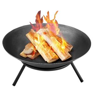 Brasero d'extérieur/intérieur en acier, motif grain de bois, résistant à la chaleur, pour patio, jardin, cour arrière - Product Image 1