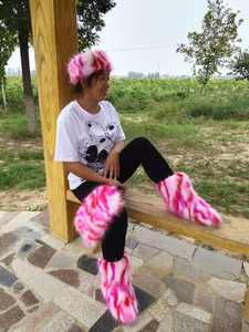 <span class=keywords><strong>Botas</strong></span> de nieve de piel de zorro de imitación para niños, cubiertas de zapatos para niños y niñas, pañuelos de <span class=keywords><strong>pelo</strong></span> para sombreros y bolsos - Product Image 2