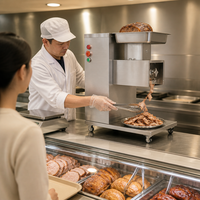 Machine à découper la viande pour cuisine d'hôtel, trancheuse à viande commerciale en acier inoxydable 304 pour buffets et traiteurs