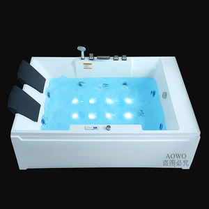 Baignoire <span class=keywords><strong>en</strong></span> acrylique yacuzzi pour 2 personnes, design élégant, bains chauds de massage, baignoire autoportante, buse de surf, baignoire portable - Product Image 4