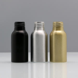 Bouteilles rechargeables en aluminium noir mat, argent, or, avec bouchon à vis anti-fuite pour shampoing, lotion, gel douche, soins personnels - Product Image 4